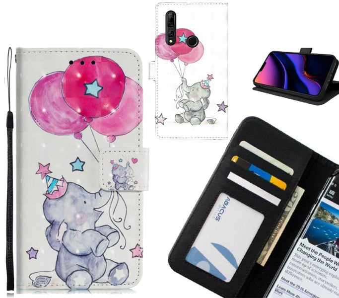 Huawei Y9 Prime 2019 Case Leather Wallet Case 3D Pattern Printed Carousel 1