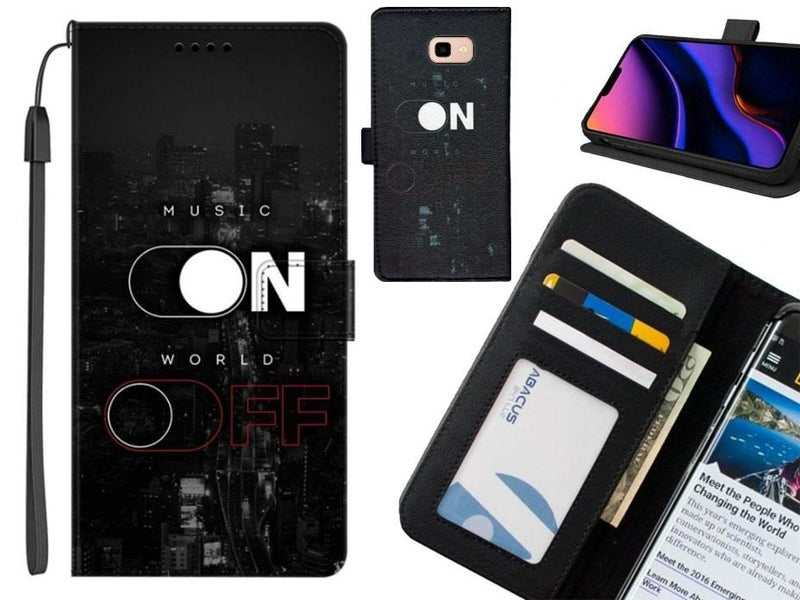 Galaxy J4 Plus case leather wallet case printed ID Carousel 1