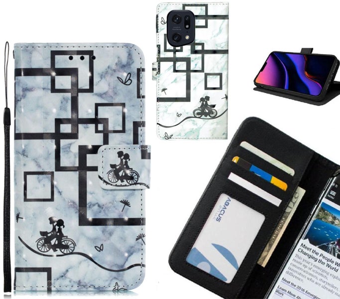 Oppo Find X5 Pro Case Leather Wallet Case 3D Pattern Printed Carousel 1