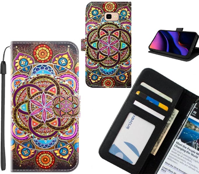 Galaxy J4 Plus case leather wallet case printed ID Carousel 1