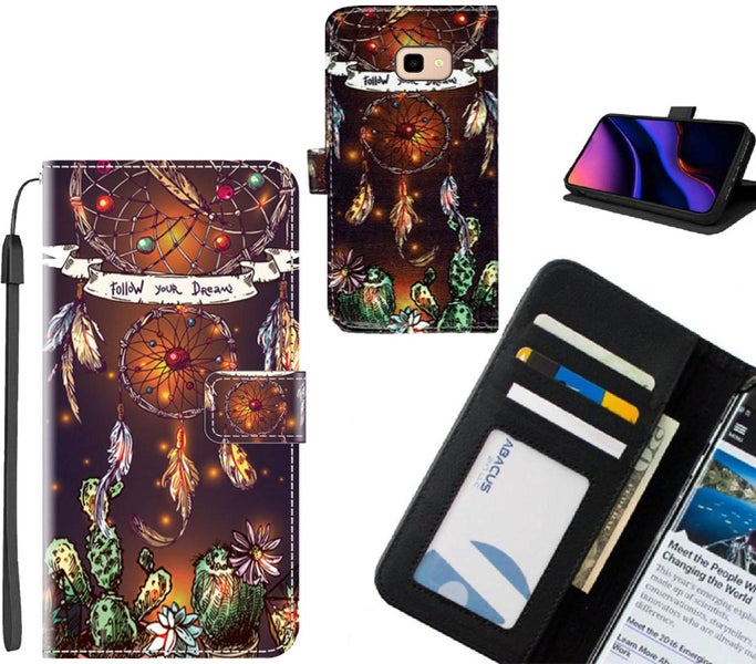 Galaxy J4 Plus case leather wallet case printed ID Carousel 1