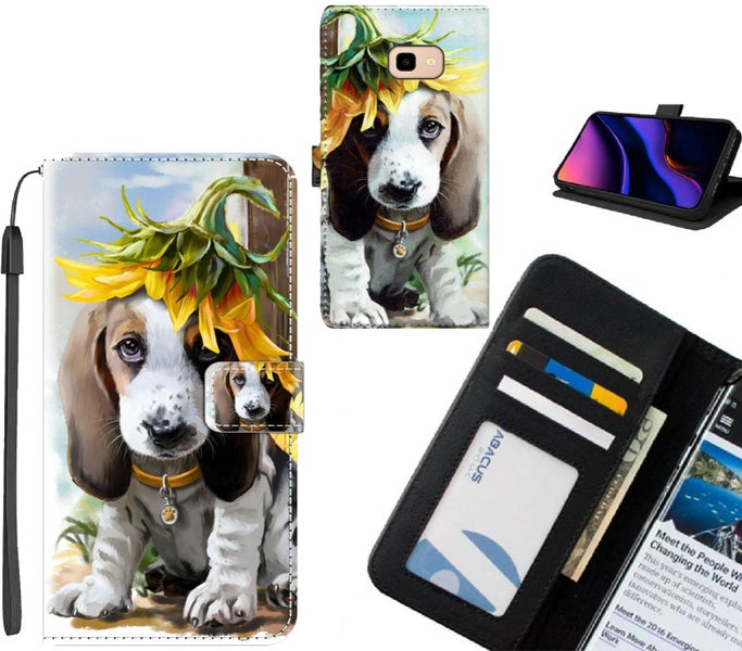 Galaxy J4 Plus case leather wallet case printed ID Carousel 1