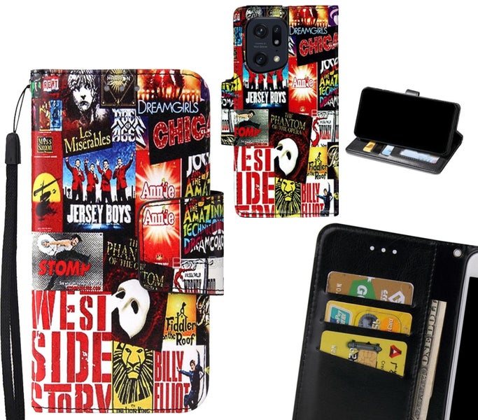 Oppo Find X5 Pro Case wallet fine leather case printed Carousel 1