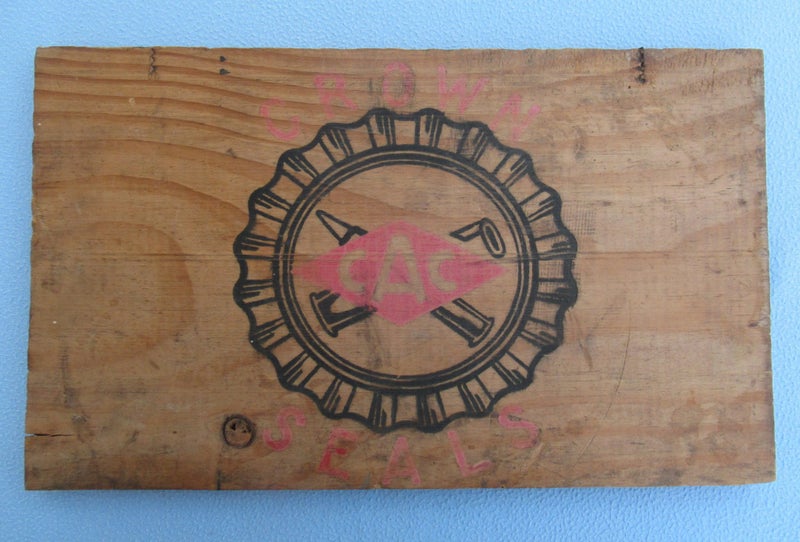 Old CAC bullets Crown Seals box end sign. Carousel 2