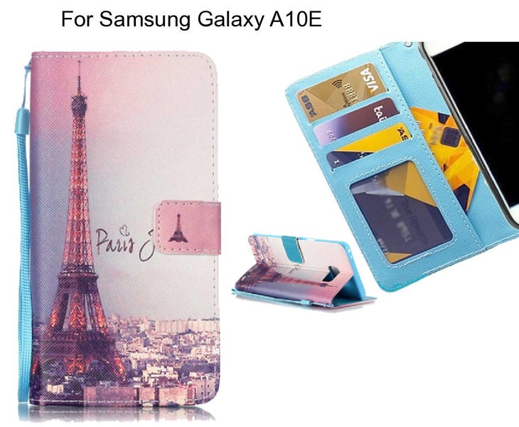 Samsung Galaxy A10E case 3 card leather wallet case printed ID Carousel 1