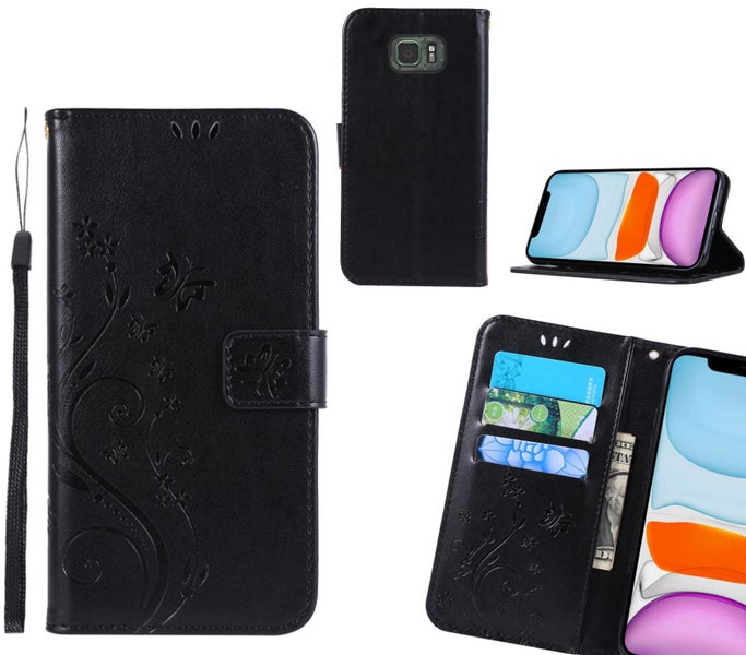 Galaxy S7 active Case Embossed Butterfly Wallet Leather Cover Carousel 1