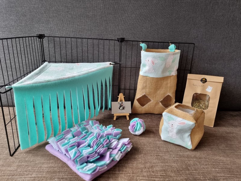 Forage and Play set for guinea pigs, rabbits and small pets Carousel 1