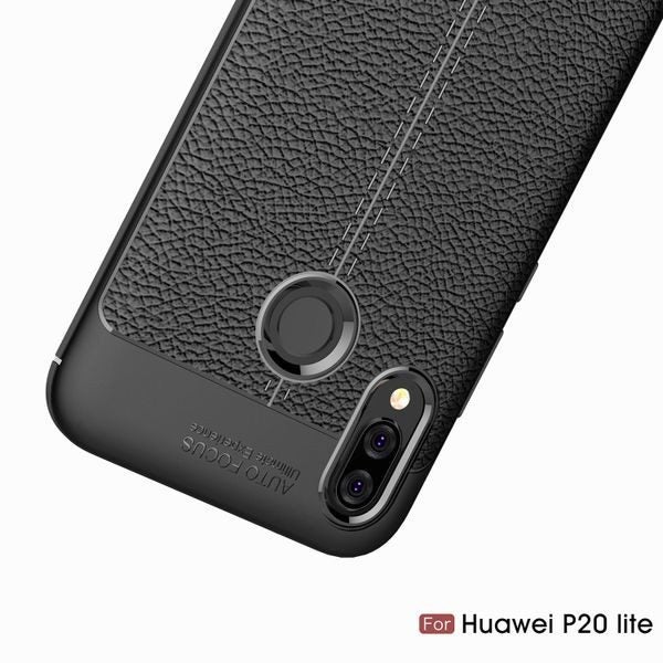 Huawei Nova 3e Leather Texture Case Grey Carousel 2
