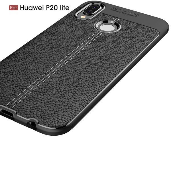 Huawei Nova 3e Leather Texture Case Grey Carousel 5