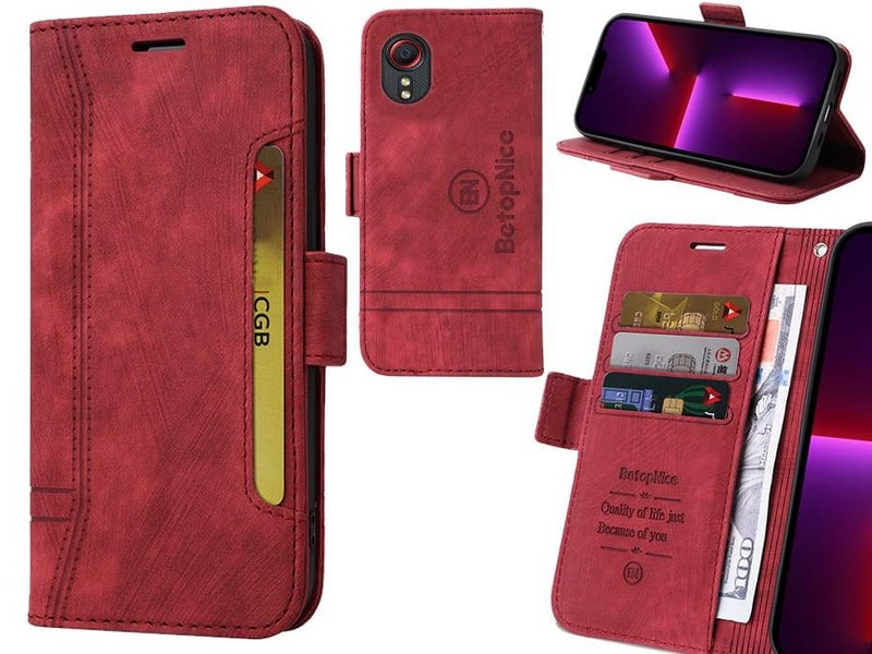 Samsung Galaxy Xcover 5 Case Alcantara 4 Cards Wallet Case Carousel 1