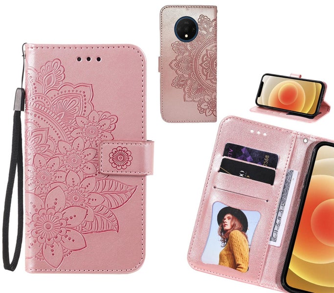 OnePlus 7T Case Embossed Floral Leather Wallet case Carousel 1