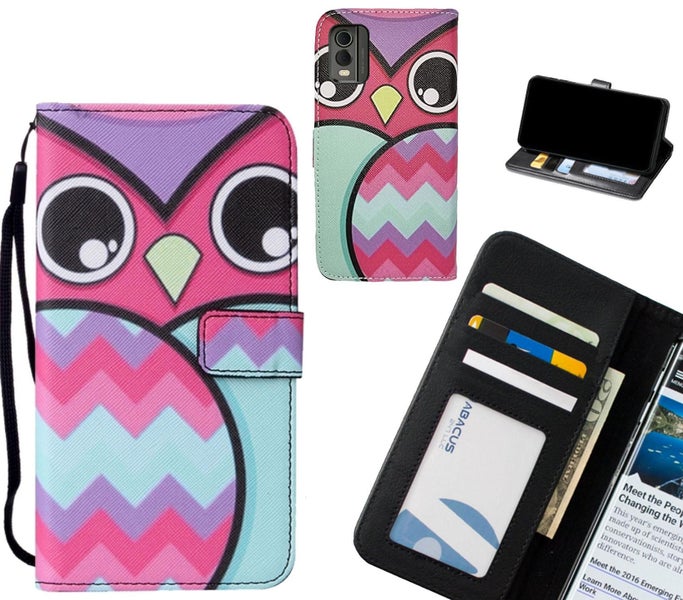 Nokia C32 case leather wallet case printed ID Carousel 1