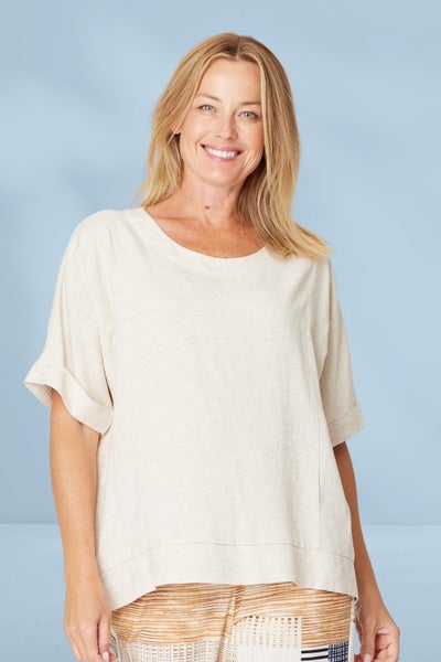 Cordelia St Linen Shores Top Sand Carousel 1