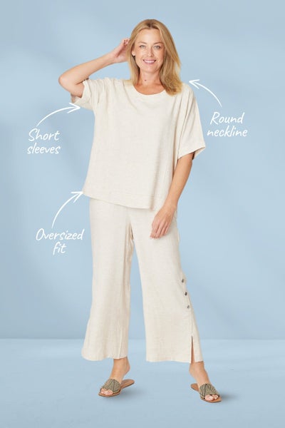 Cordelia St Linen Shores Top Sand Carousel 2