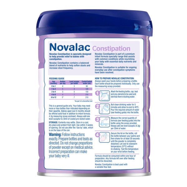 Novalac Constipation Premium Evidence Based Specialty Infant Formula Powder 800g Carousel 3