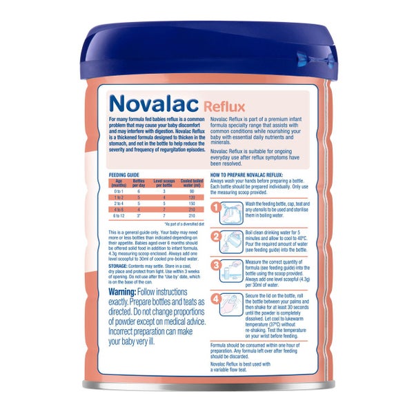 Novalac Reflux Premium Evidence Based Specialty Infant Formula Powder 800g Carousel 3