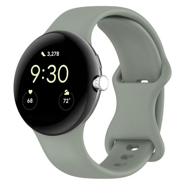 Google Pixel Watch 3 45Mm Silicone Strap [Celadon] Carousel 2
