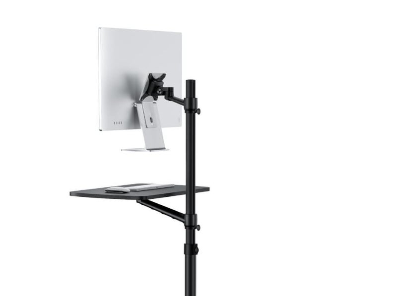 Office Laptop Floor Stand Height Adjustable Desktop Table Portable Rolling Carousel 2