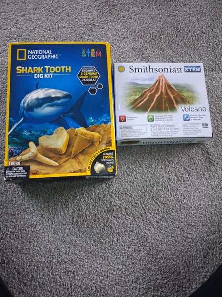 Stem shark tooth dig kit and Smithsonian volcano set Carousel 1