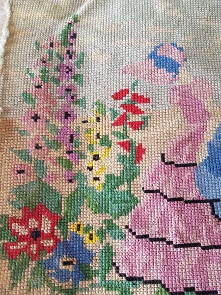 Vintage tapestry Lady in gown Carousel 2