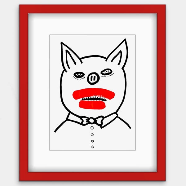 The Red & Blue Story No 3 | Vintage Wall Art | Framed Print 1/20 Carousel 1