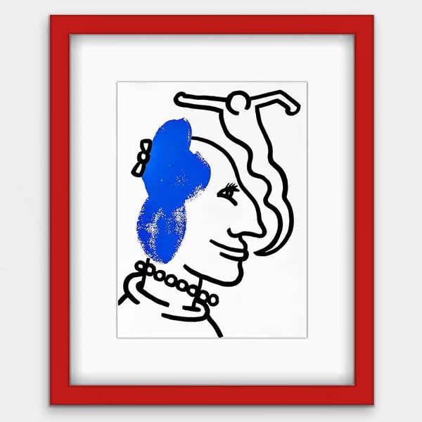 The Red & Blue Story No 6 | Vintage Wall Art | Framed Print 1/20 Carousel 1