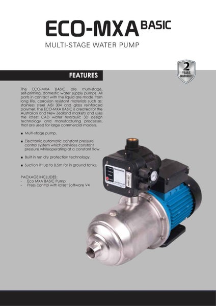 Multi-Stage Household Pump Eco MXA Basic Carousel 2