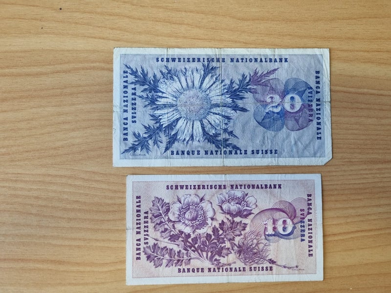 Banqu Nationale Suisse - Swiss Bank notes - set of 2 Carousel 2
