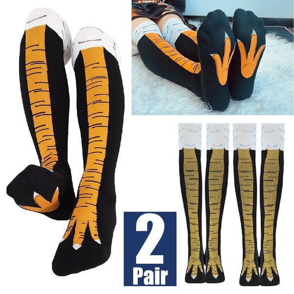 NEW new 2Pairs Novelty Party Costume Dress 3D Chicken Feet Sock *Clearance* Carousel 1