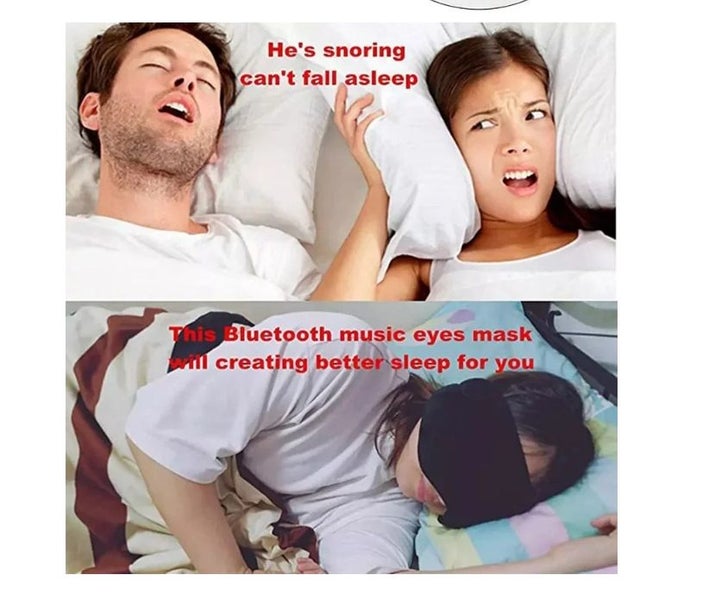 Wireless Bluetooth Stereo Eye Mask Headphones Sleep Band #AC103 Carousel 11