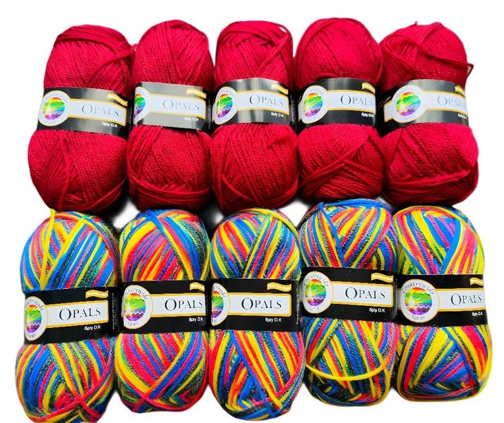 Countrywide Yarns Opals 8ply 10 Pack ***$24.00 Reserve***RRP $30.00*** Carousel 1