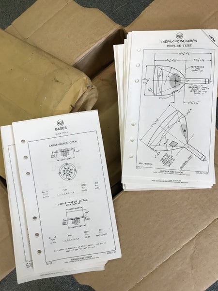 Vintage data sheet inserts for RCA tubes and transistors Carousel 2