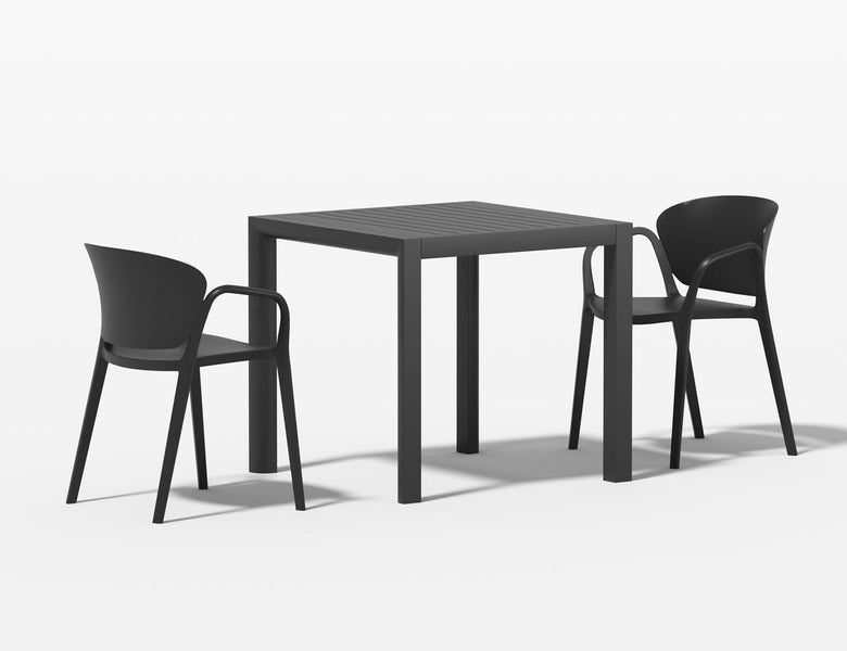 Arcus Table With Andi Chairs 3-Piece Outdoor Dining Set Carousel 1