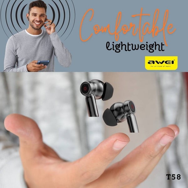 Wireless Earbuds – Retro Style Charging Case – Unique Design – Awei T58 Carousel 10
