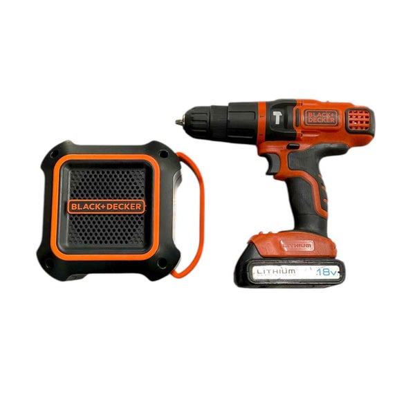 BLACK + DECKER CORDLESS DRILL &amp; RADIO KIT Carousel 1