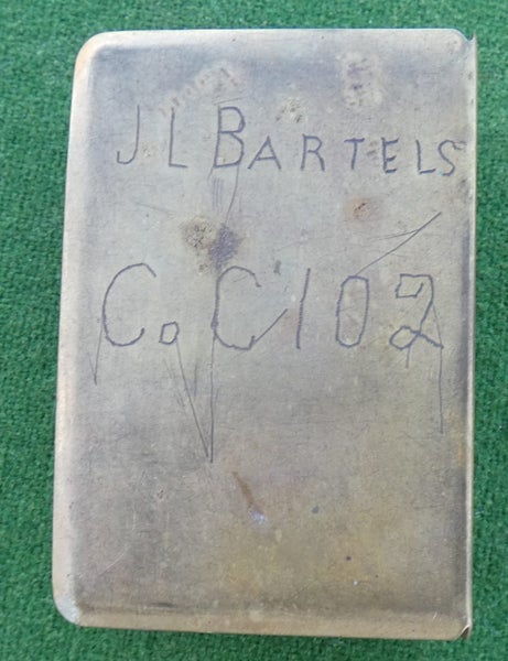 Nice WW1 era BRASS Souvenir MATCH GRIP German PICKLEHAUBE Design Matchbox HOLDER Carousel 4