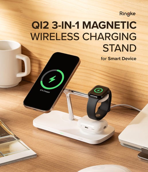 Ringke Qi2 3-in-1 Magnetic Wireless Charging Stand Carousel 2