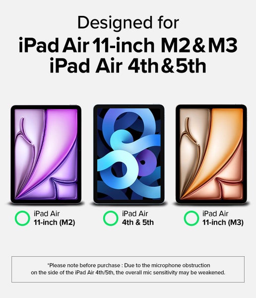 iPad Air 11" (M3/M2/4th/5th) Fusion Sketch Stand Black Case by Ringke Carousel 2