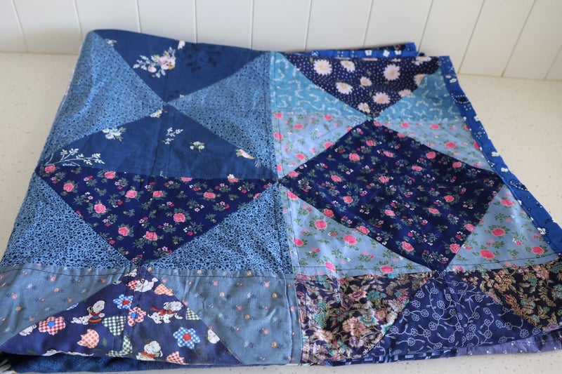 Gorgeous Blue Quilt - Great for Bed Cover, Couch Blanket, etc. Carousel 1