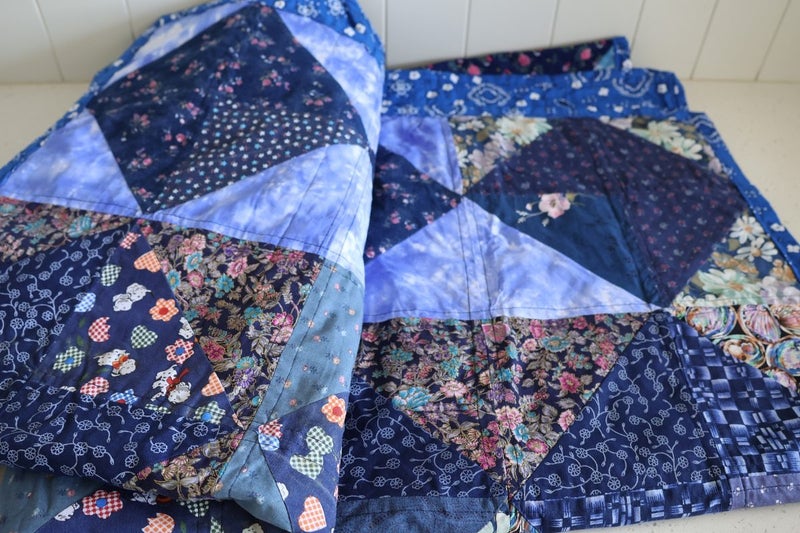 Gorgeous Blue Quilt - Great for Bed Cover, Couch Blanket, etc. Carousel 2