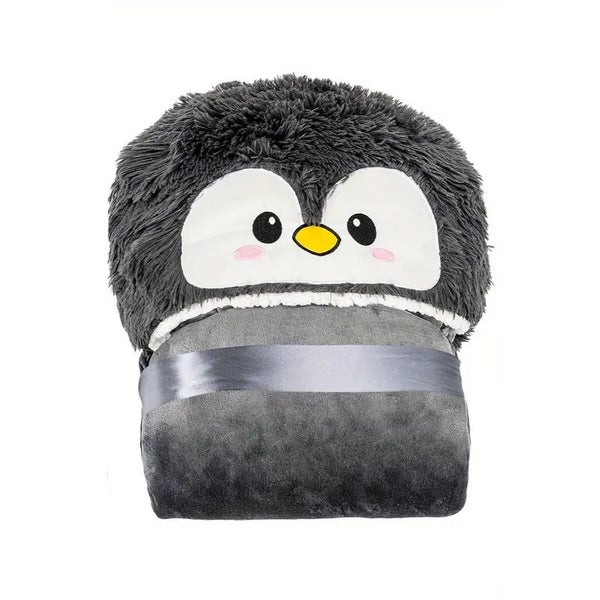 NNETM Penguin Hooded Wearable Blanket with Gloves Carousel 1