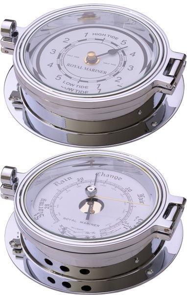Royal Mariner® 140mm Tide clock + Barometer Carousel 1