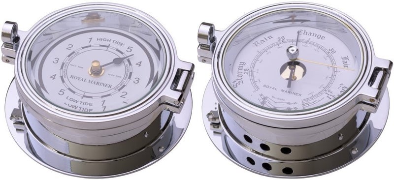 Royal Mariner® 140mm Tide clock + Barometer Carousel 2