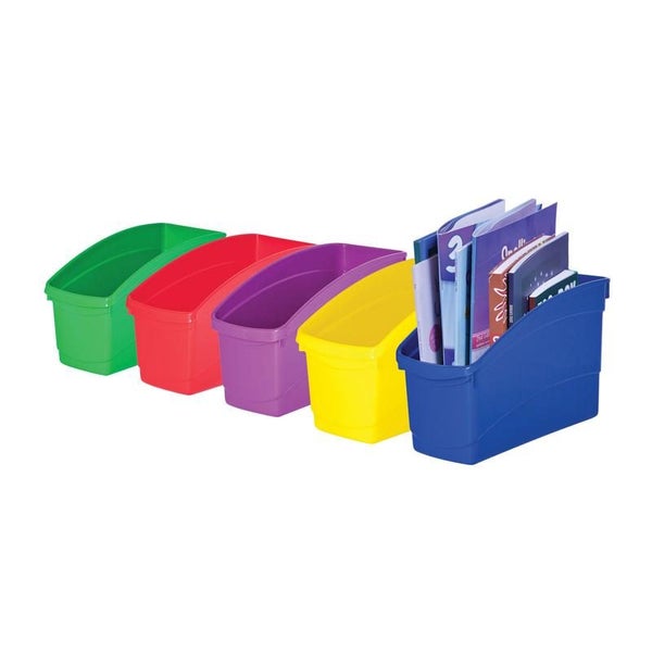 Acme Plastic Book Storage Tub Yellow 19cm High 228133 Carousel 2