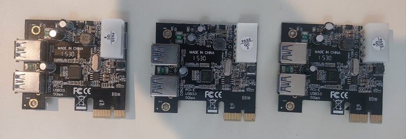 3x USB 3.0 5Gbps PCI-E expansion cards Carousel 4