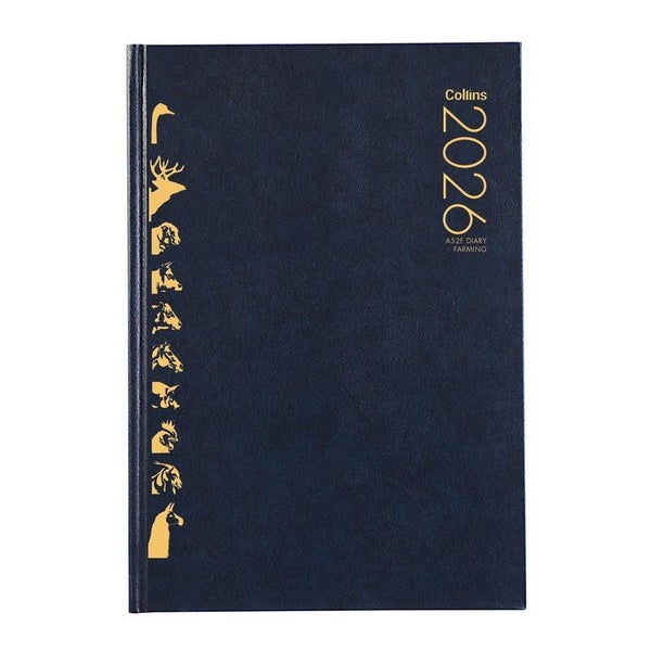 Collins A52F Farming Diary 2026 Navy, Two Days/Page Carousel 1