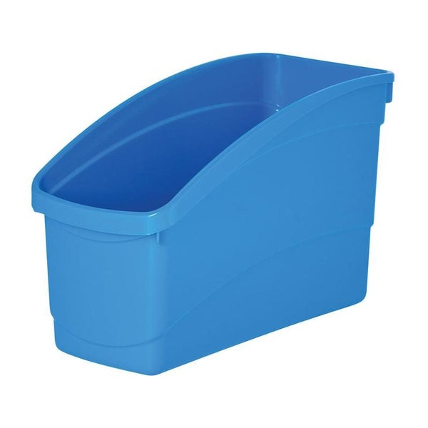 Acme Plastic Book Storage Tub Light Blue 228124 - Durable & Tall Carousel 1