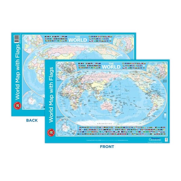 Acme World Map Flags Poster 555991 - Educational Decor Carousel 1