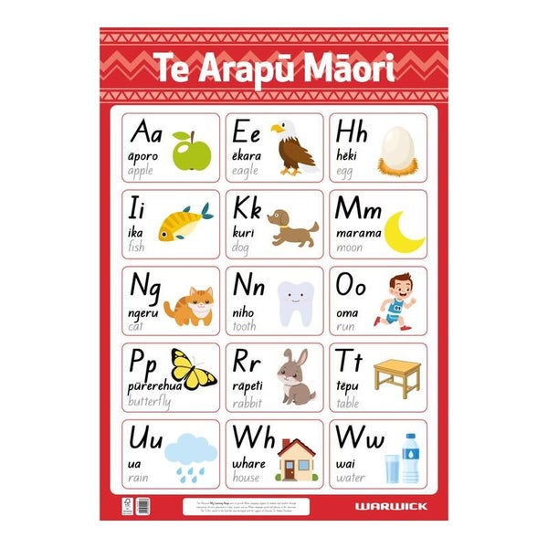 Warwick Te Reo Alphabet Poster Wall Chart A1 12026103 Carousel 1
