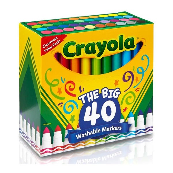 Acme Crayola 40Pk Washable Broadline Markers 1001835 Carousel 5